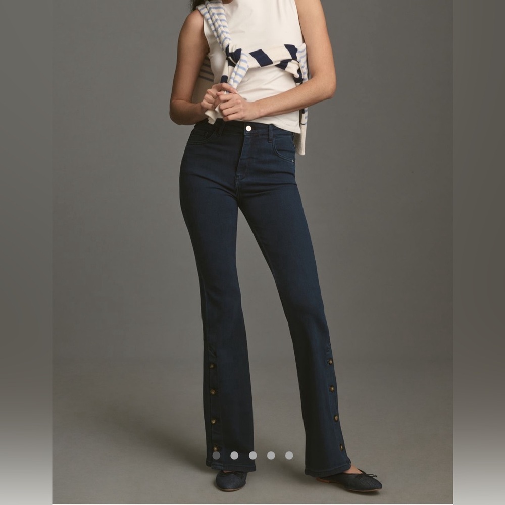 Anthropologie pilcro split-button mid rise jeans